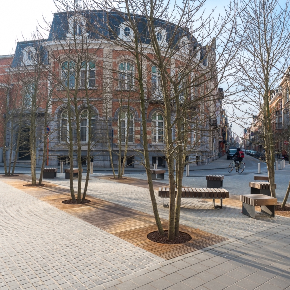 Tree Grille Bamboo CorTen, Leuven (BE) Streetfurniture - Tree Grille CorTen, Leuven (BE)